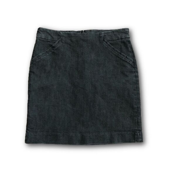 GAP Charcoal Pencil Stretch Mini Skirt Size 8 - Picture 1 of 8